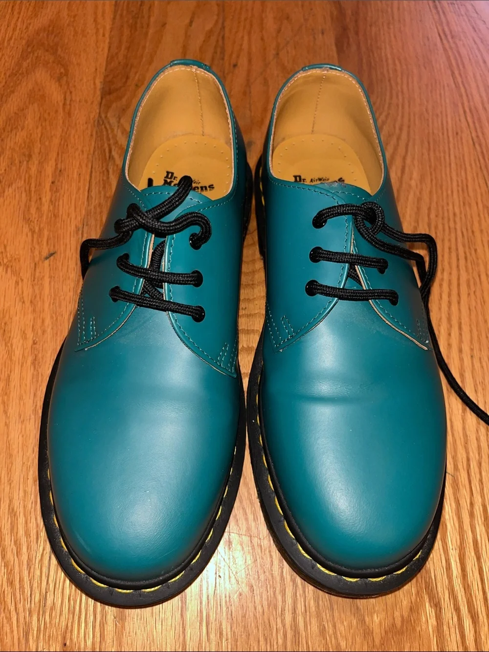 Doc Martens Teal Green 1461 Smooth Leather Oxfords